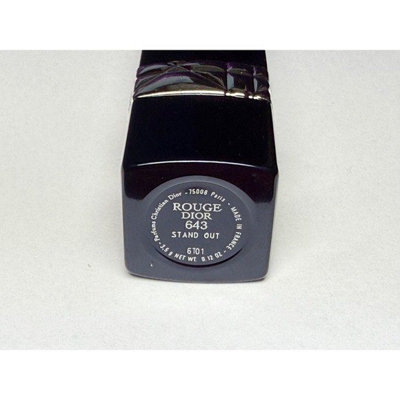 Dior Rouge Lipstick 643 STAND OUT Orange Full Size HTF Cosmetic - Picture 4 of 5